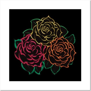 Autumn Roses Posters and Art